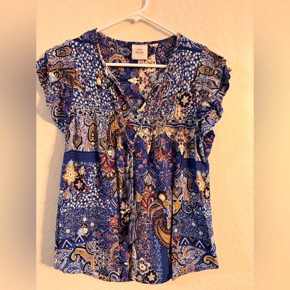 Knox Rose Multicolor Paisley Blouse